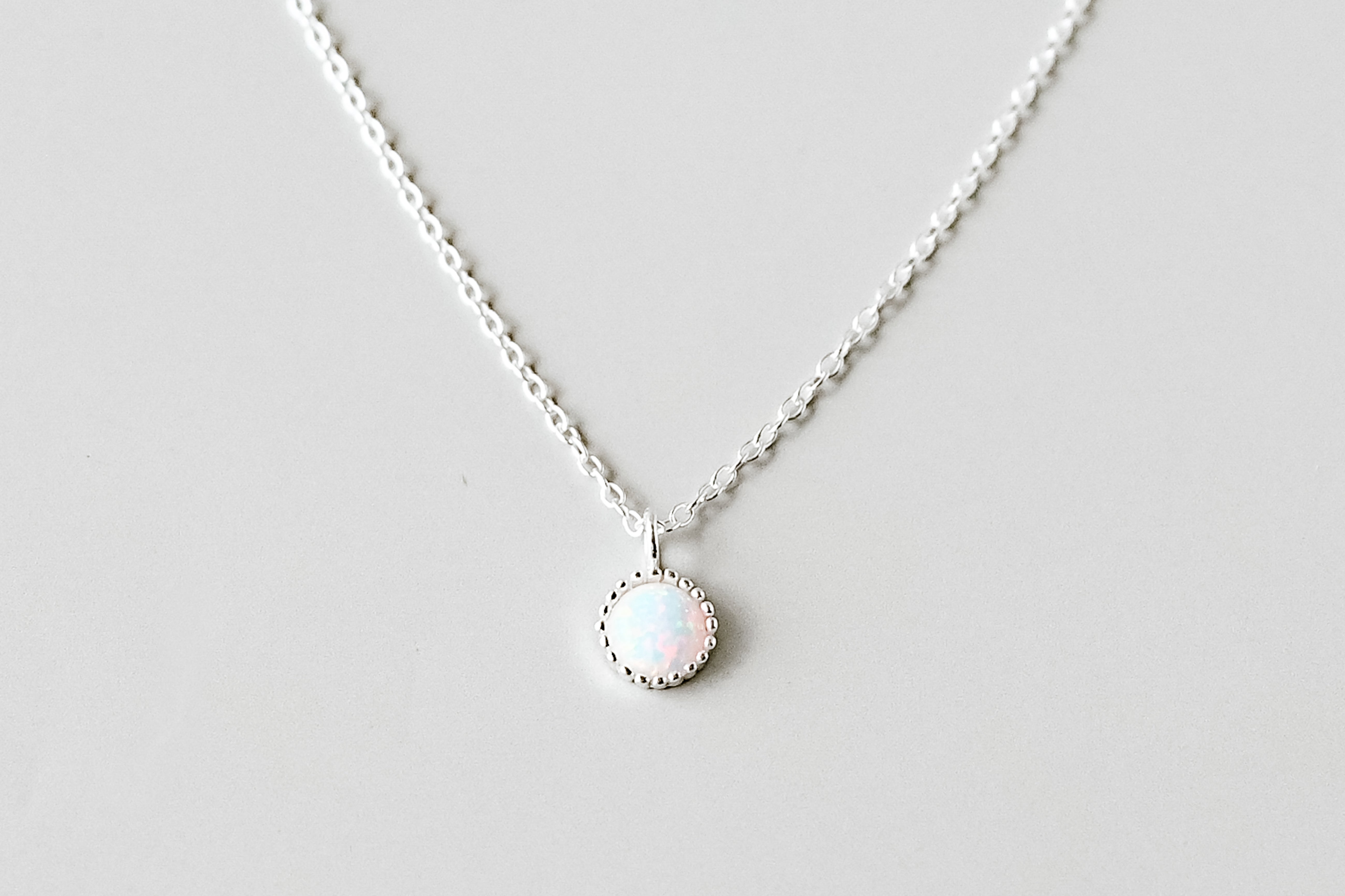 Tiny Opal Necklace - Catalyst & Co