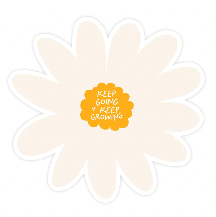 Keep Going Daisy Flower Sticker Decal